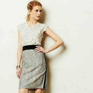 Anthropologie Leifnotes CLOUD DECK zipper sides Pencil skirt XL Edgy BOSS Girl